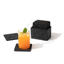 chillify Felt coatings for drinks, stone design-dark gray, 8-series set-non-slip, heat-resistant, washable coating set-coasters for cups, garden, beer, table, coffee, etc.