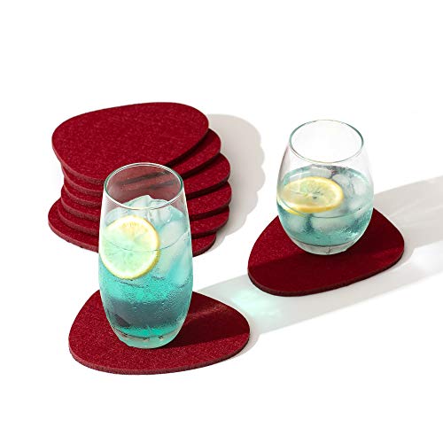 chillify Felt coats for drinks, stone design, 8-series set-non-slip, heat-resistant, washable coast set-for cups, garden, beer, table, coffee, etc.