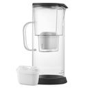 SILBERTHAL Wasserfilter Glas Karaffe 2,7 Liter - Inklusive 1 Wasserfilter-Kartusche - Reduziert Kalk und Chlor im Trinkwasser