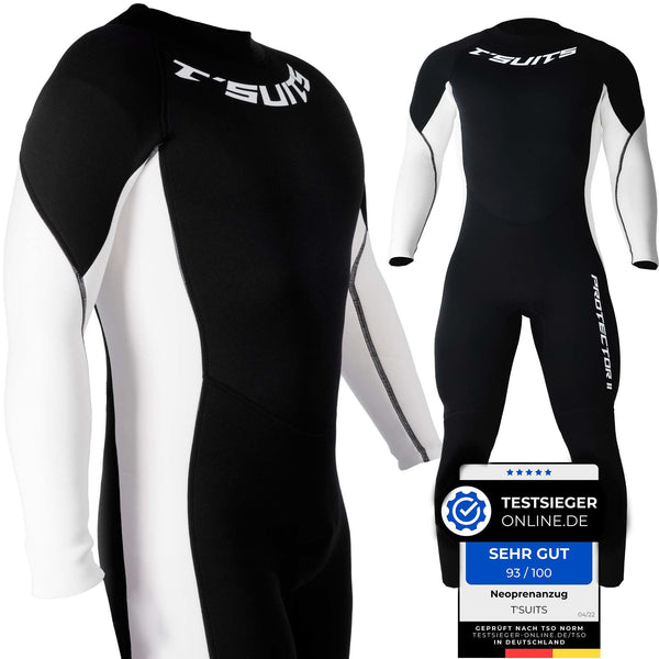 T´SUITS NOPRENSAY Apparel & Accessoriesv [4/3mm, Lang, Speedstar] diving suit, swimming, surfing, diving, water ski | Choose size now (XXL, black and white)