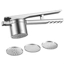 SILBERTHAL Potato press - spaetzle press - stainless steel rustproof - 3 insert slices inclusive - dishwasher -solid