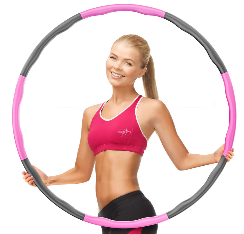 AthleticPro - The original - Hula hoop mature adults [0.75-1kg] - plug -in hula upper for losing weight [6-8 parts] - Fitness Hula -Hoop tires including jump rope