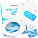 Comodo Toilet cover with automatic lowering & quick release - antibacterial toilet lid in o shape - universal toilet seat made of thuroplast