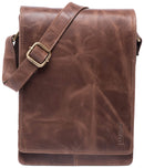 LEABAGS Dover leather blanket bag i messenger bag made of real buffalo leather in the vintage look i shoulder bag i leather bag i work bag i 20x7x26cm