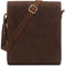 LEABAGS London shoulder bag shoulder bag 13 inch laptops made of leather in the vintage look, nutmeg, 26x31x8cm