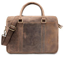 LEABAGS Istanbul leather blanket pocket I laptop bag 15 inches I messenger bag made of real buffalo leather i in the actions pocket i vintage leather bag i office pocket i 40x31x12cm