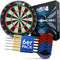 DartPro - DAS ORIGINAL - Dartscheibe mit Pfeilen - Profi Steeldartscheibe aus hochwertigstem Sisal - Dartboard inkl. Montageset - Dart Scheibe mit 6 Gratis Dartpfeilen